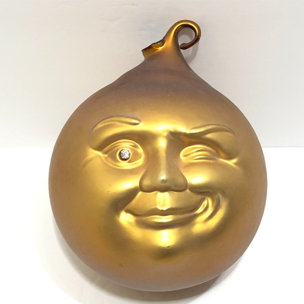 Dept 56 Moon & Ball Frosted Mercury Glass Ornament - Picture 2 of 12